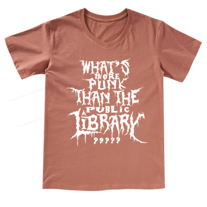 Pagewings What's More Punk Than The Public Library V-neck T-shirt