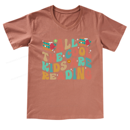 Pagewings All The Cool Kids Are Reading V-neck T-shirt