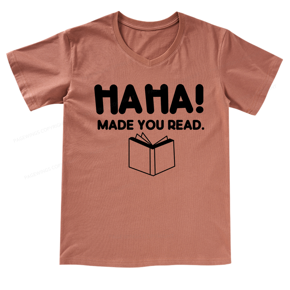 Pagewings Made You Read V-neck T-shirt