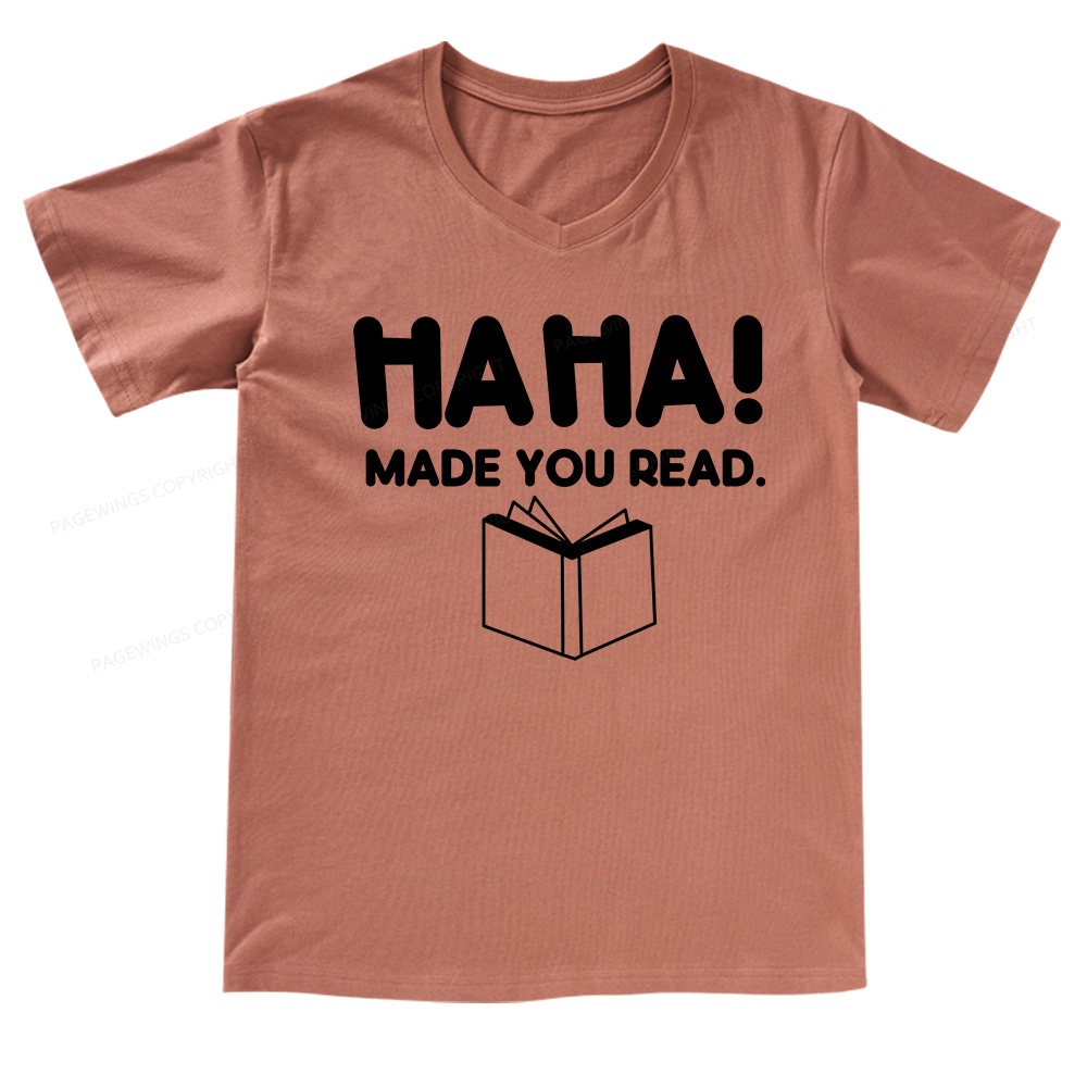 Pagewings Made You Read V-neck T-shirt