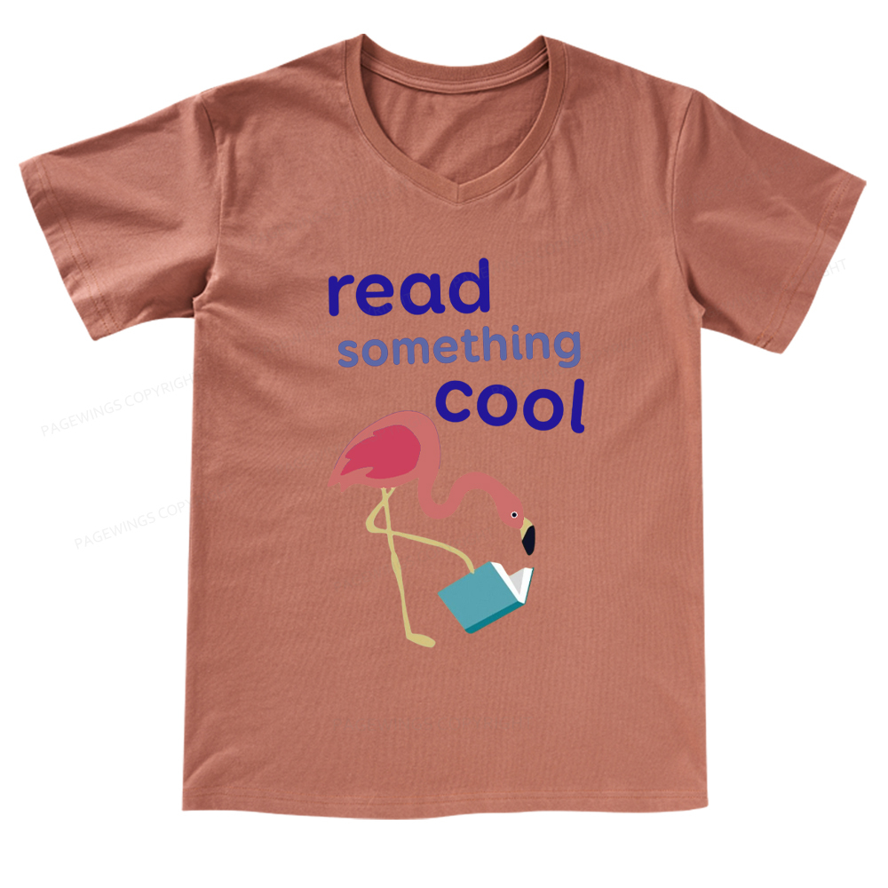 Pagewings Reading Something Cool V-neck T-shirt