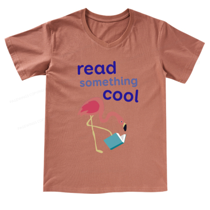 Pagewings Reading Something Cool V-neck T-shirt