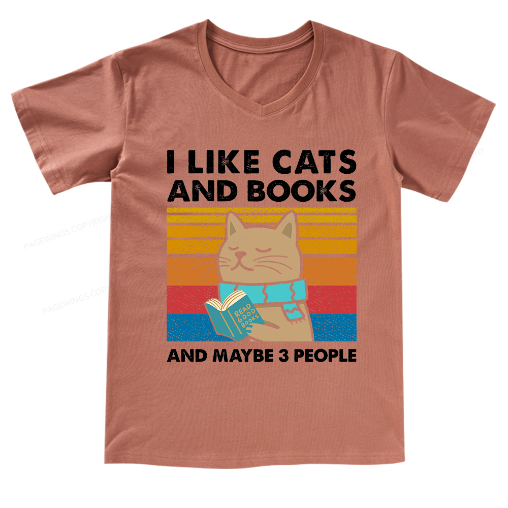 [Copy]Pagewings Shamrock Reading Books St Patricks Day V-neck T-shirt