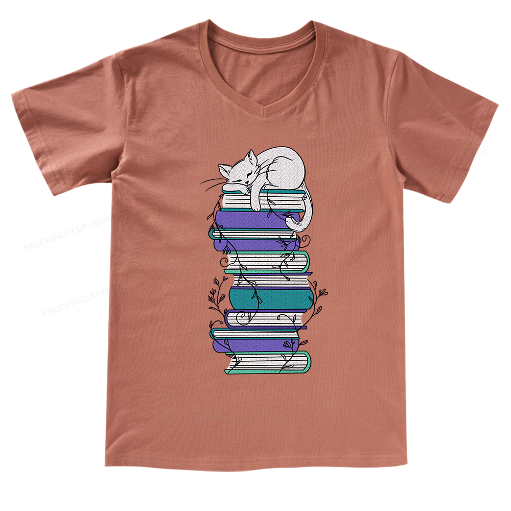 Pagewings Books V-neck T-shirt