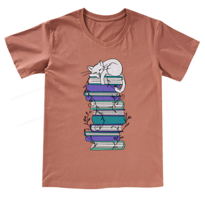 Pagewings Books V-neck T-shirt
