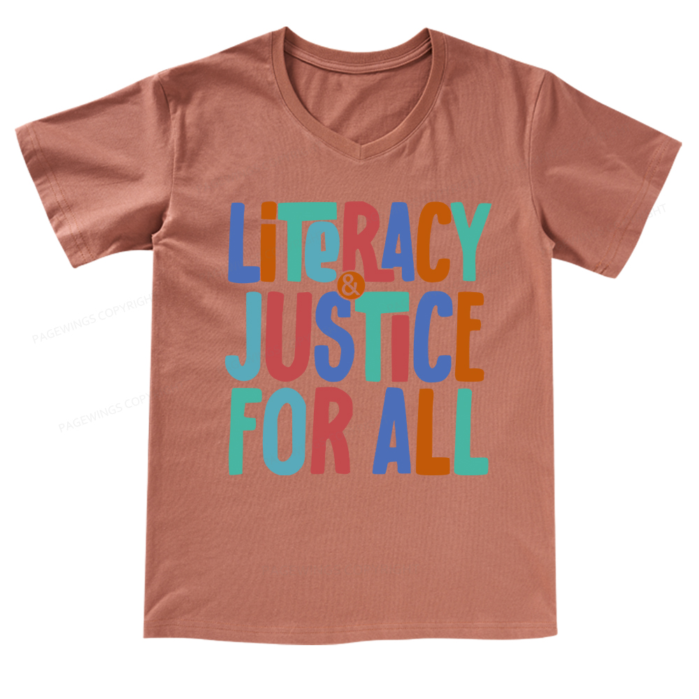 Pagewings Reading Shirt, Book Club Shirt V-neck T-shirt