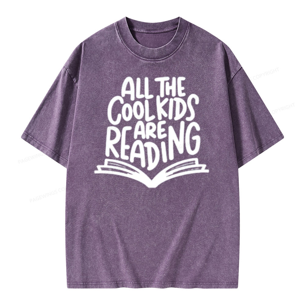 Pagewings Book Lover Kid Shirt, Reading Habit T-Shirt Unisex Washed T-shirt