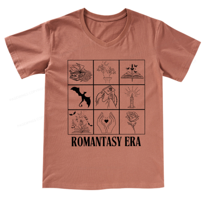 Pagewings Romantasy Era Book Shirt Comfort Colors V-neck T-shirt