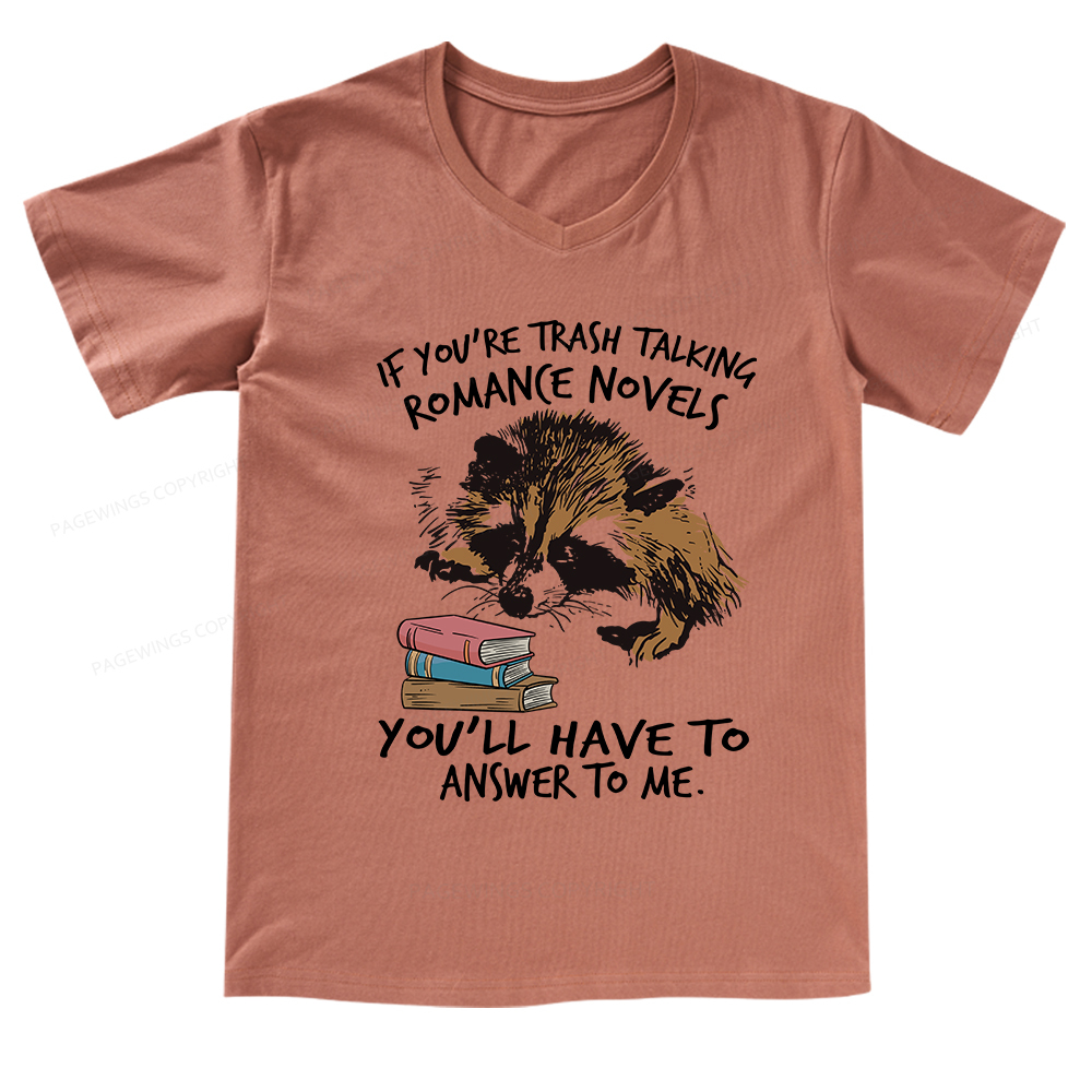 Pagewings Talking Ronan E Novels V-neck T-shirt