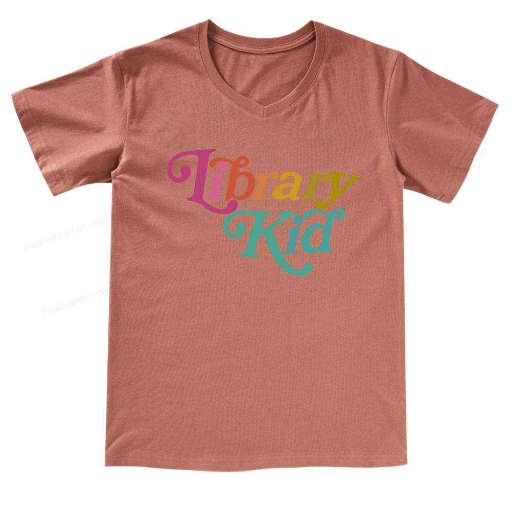 Pagewings Library Shirt Librarian Shirt V-neck T-shirt