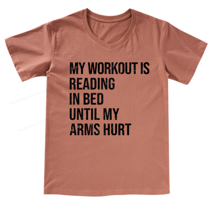 Pagewings My Workout Reading V-neck T-shirt