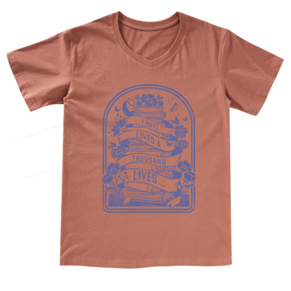 Pagewings Literature Shirt for Bibliophiles V-neck T-shirt