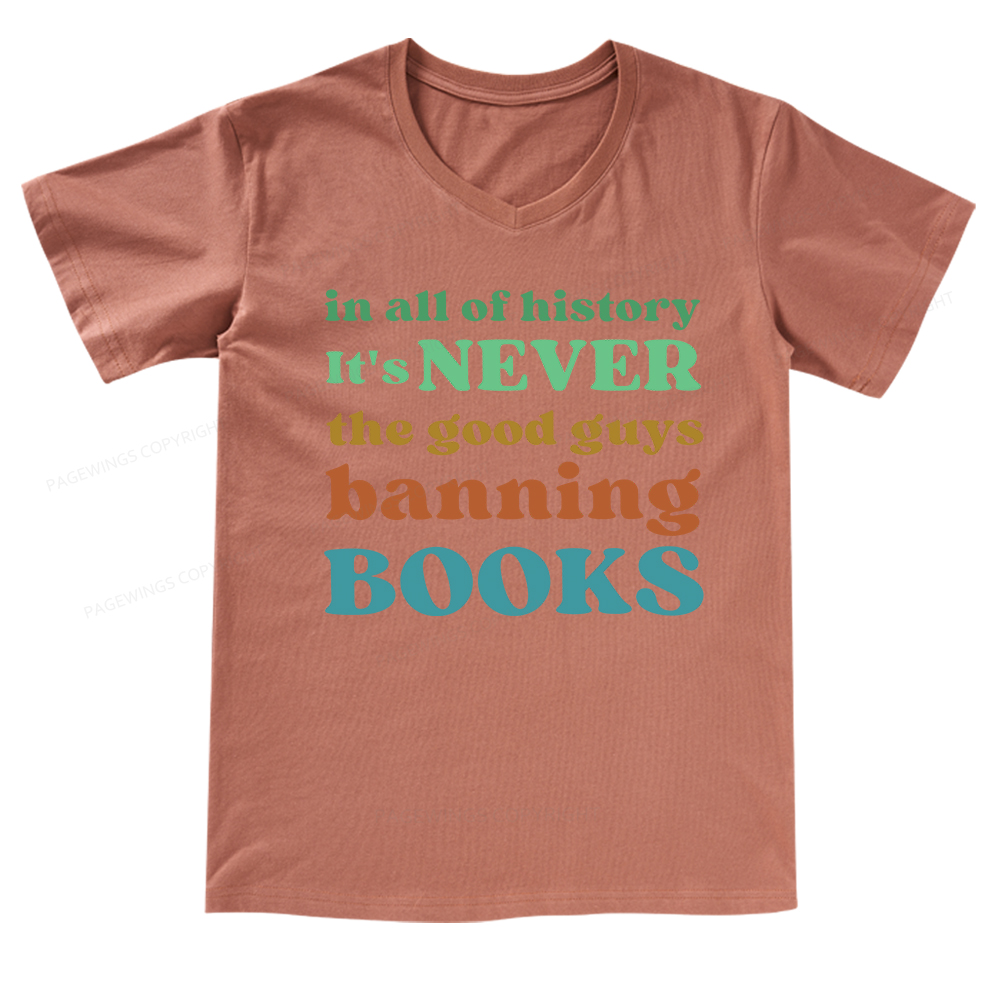 Pagewings Banned Books Shirt V-neck T-shirt