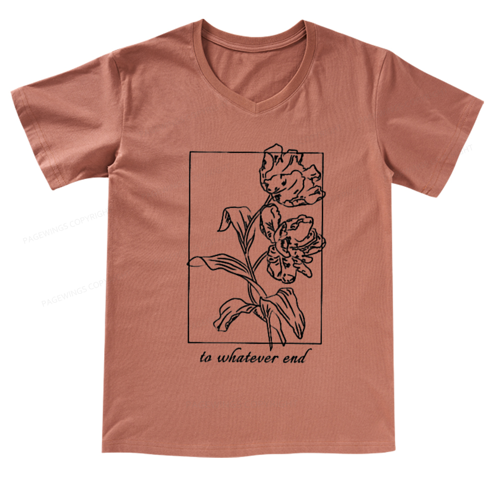 Pagewings To Whatever End t-shirt V-neck T-shirt