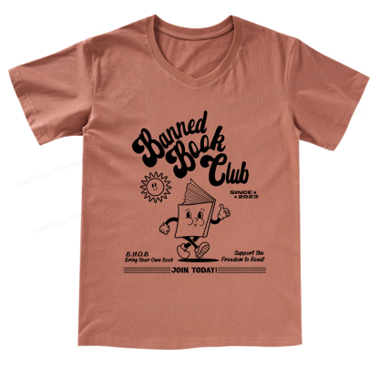 Pagewings Read Banned Books V-neck T-shirt