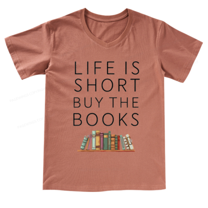 Pagewings Buy The Books V-neck T-shirt