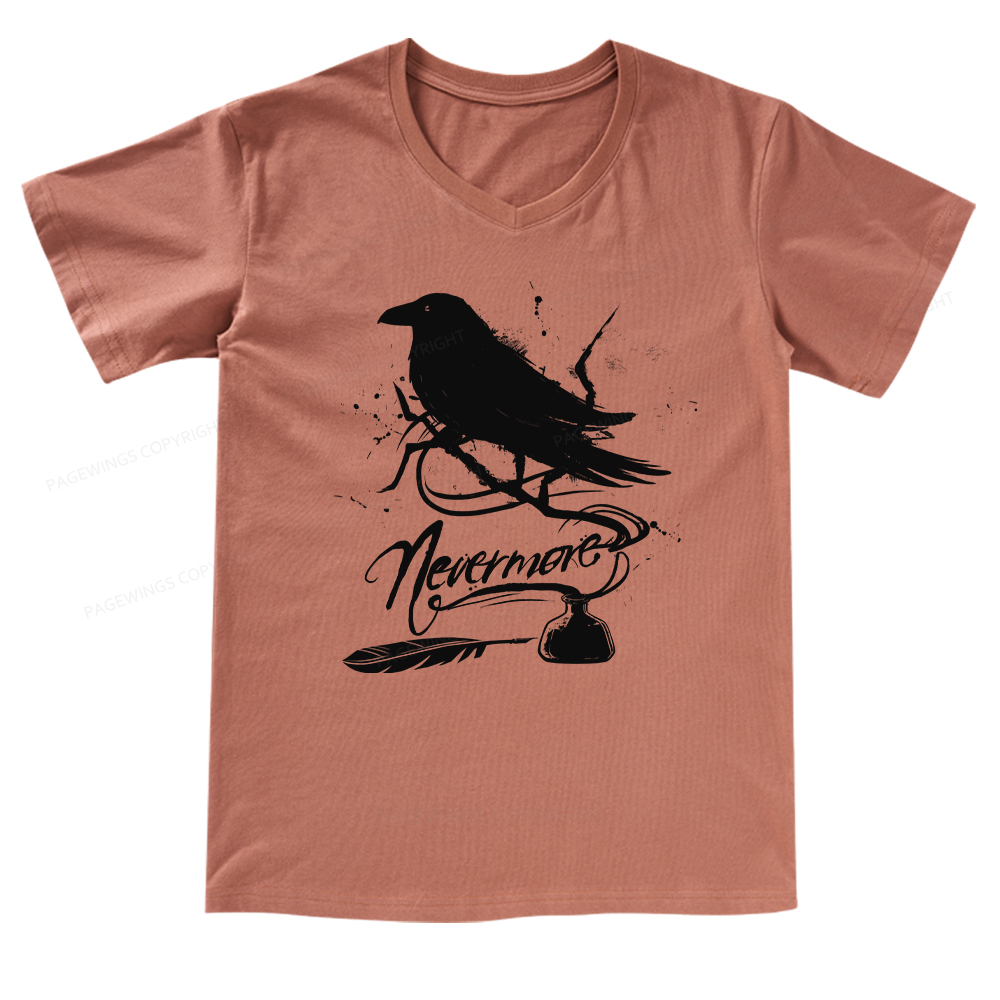 Pagewings Nevermore V-neck T-shirt