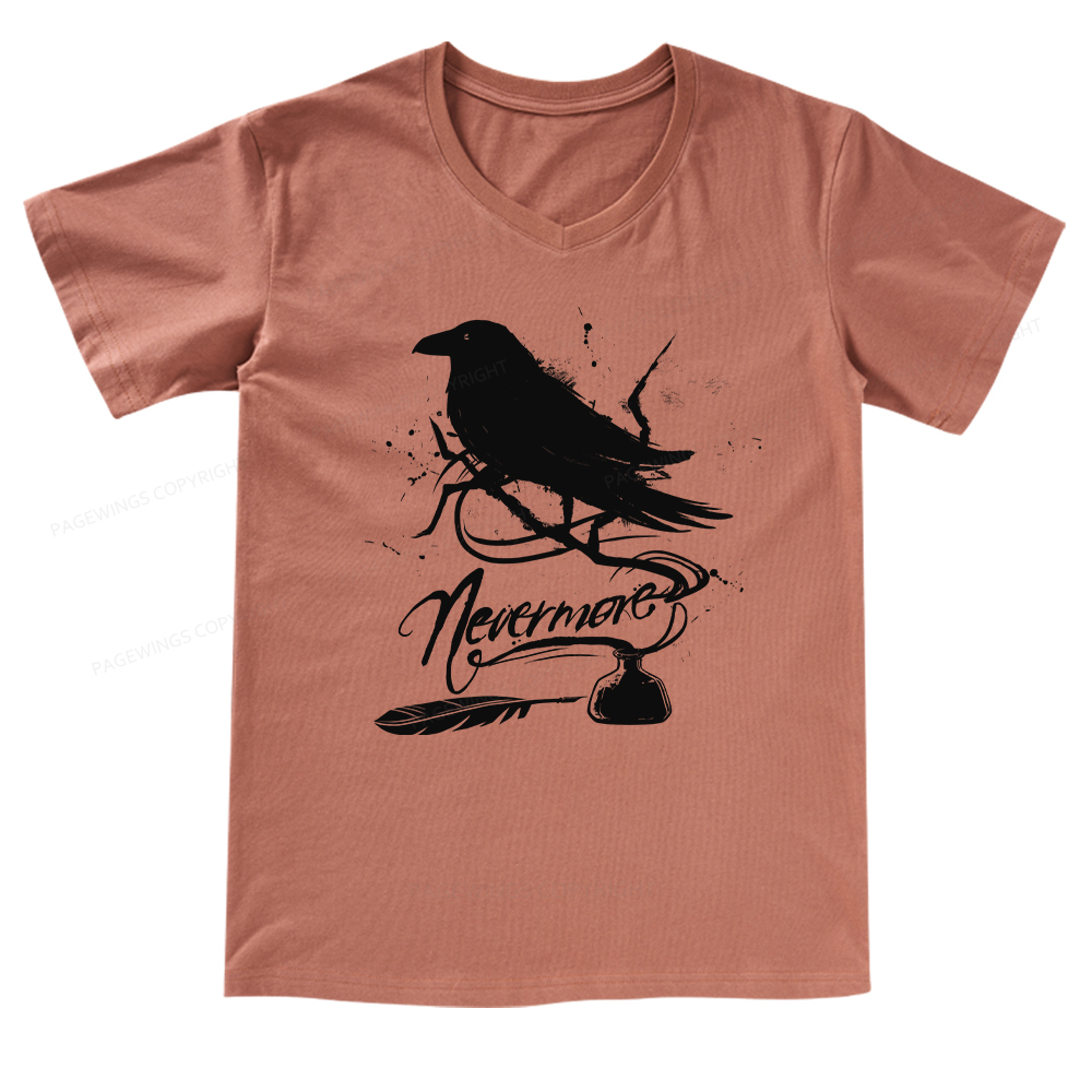 Pagewings Nevermore V-neck T-shirt