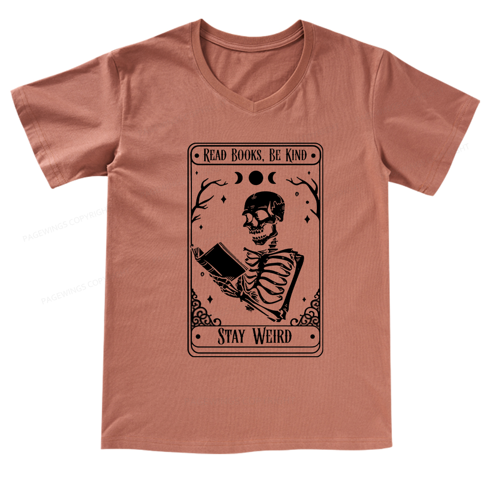 Pagewings Read Book Be Kind V-neck T-shirt