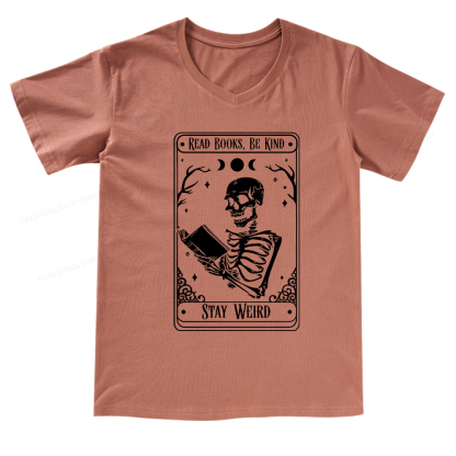 Pagewings Read Book Be Kind V-neck T-shirt