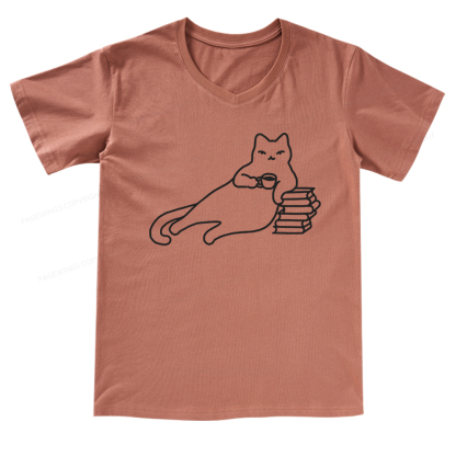 Pagewings Book Lover Shirt For Women V-neck T-shirt
