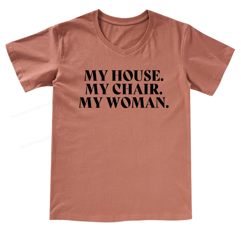 Pagewings My House Fourth Wing Classic T-Shirt V-neck T-shirt