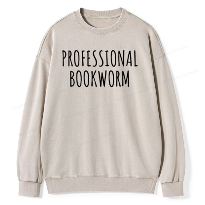Pagewings English Teacher Shirt Book Lover Shirt Unisex Washed Sweatshirt