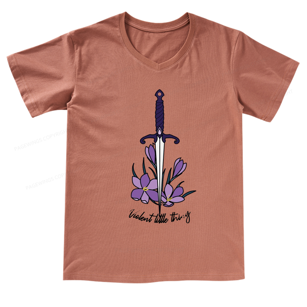 Pagewings ‘’Violent Little Thing" Fourth Wing MC Classic T-Shirt V-neck T-shirt
