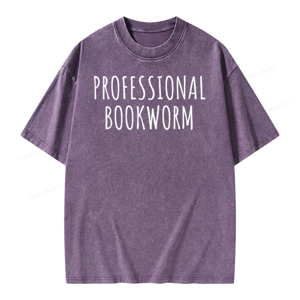 Pagewings English Teacher Shirt Book Lover Shirt Unisex Washed T-shirt