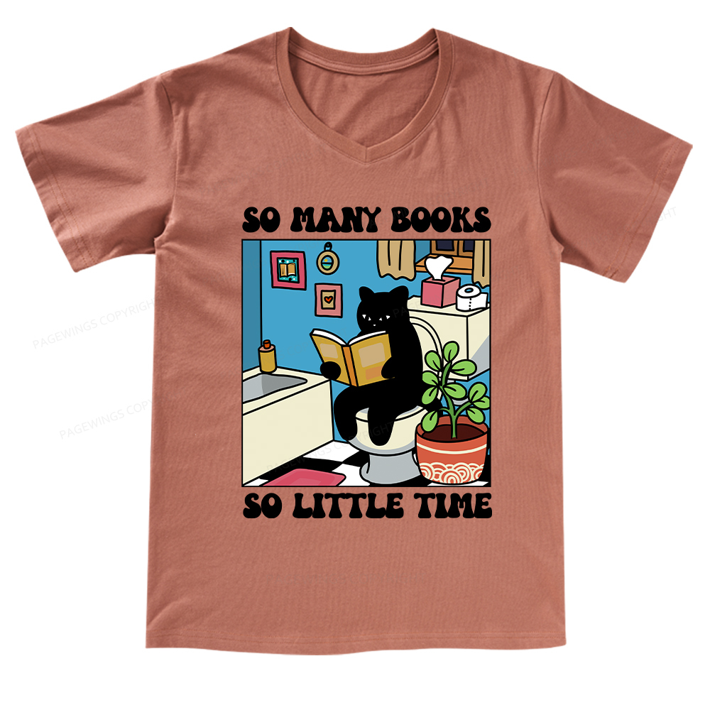 Pagewings So Many Books So Little Time-neck T-shirt