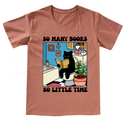 Pagewings So Many Books So Little Time-neck T-shirt