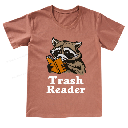 Pagewings Trash Reader V-neck T-shirt