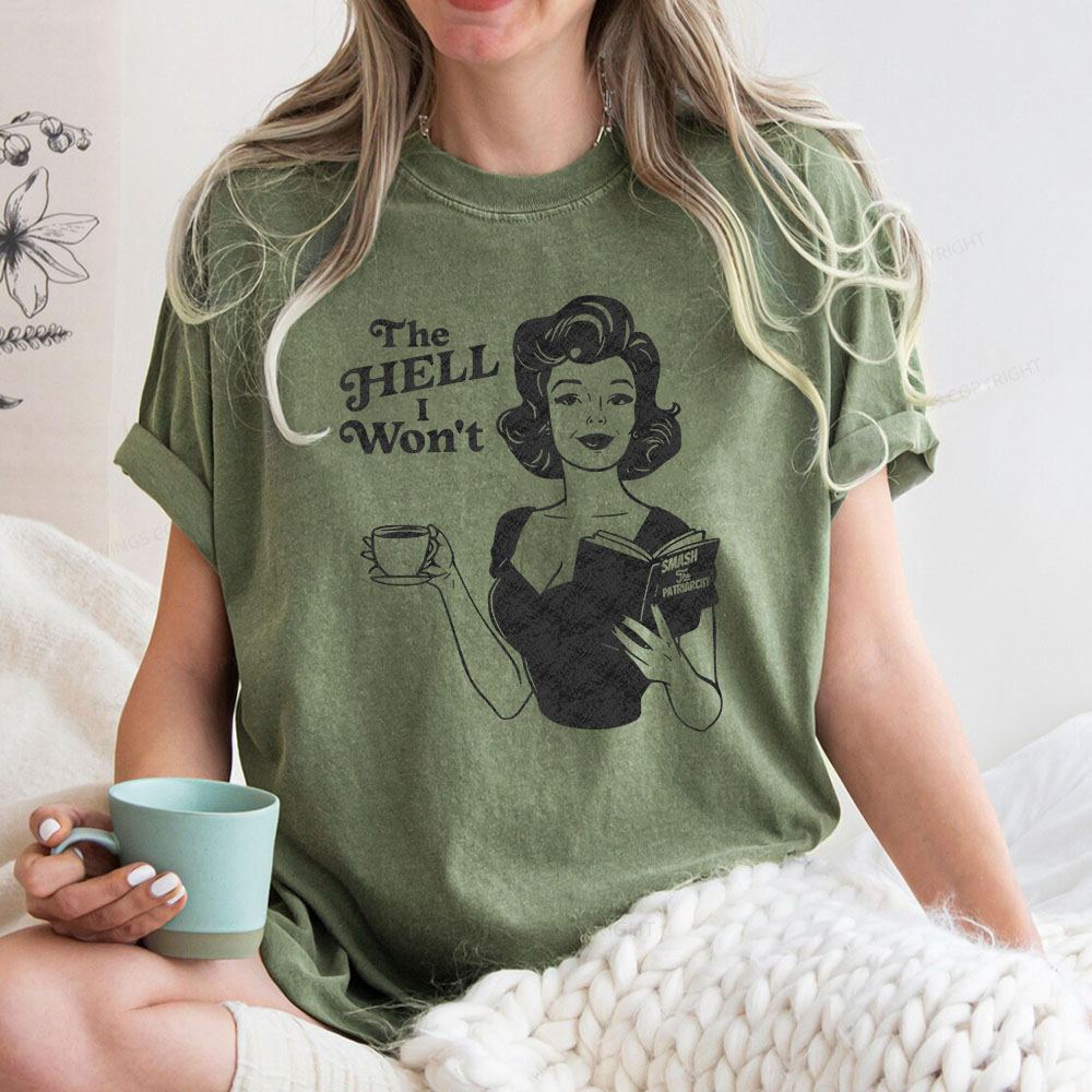 Pagewings The Hell I Won't Resistance Unisex Washed T-shirt