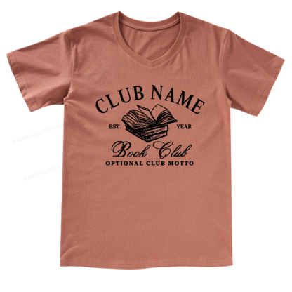 Pagewings Personalized Book Club V-neck T-shirt