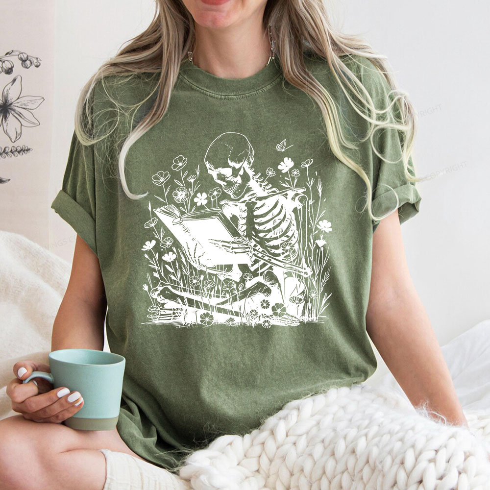 Pagewings Book Reading Unisex Washed T-shirt