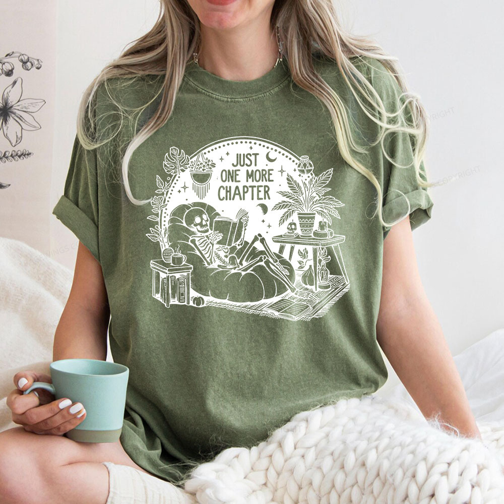 Pagewings Just One More Chapter Unisex Washed T-shirt