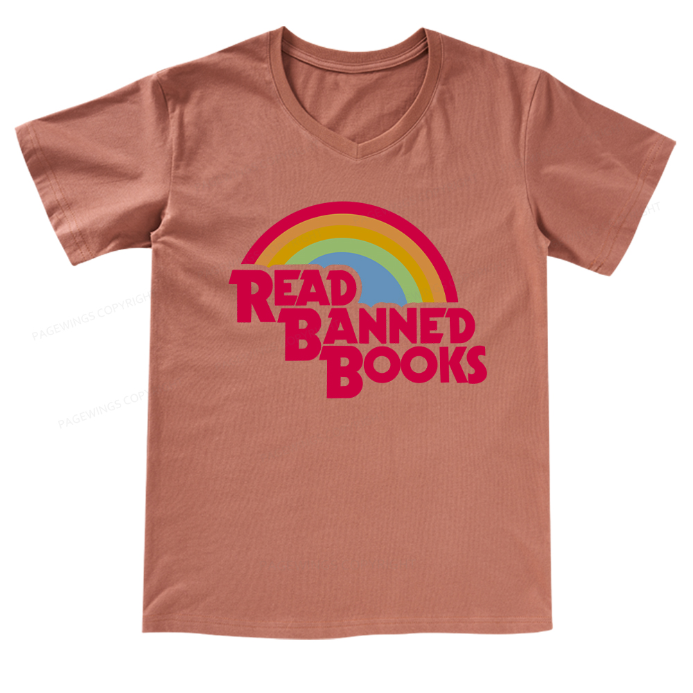 Pagewings Read Banned Books V-neck T-shirt