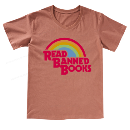 Pagewings Read Banned Books V-neck T-shirt