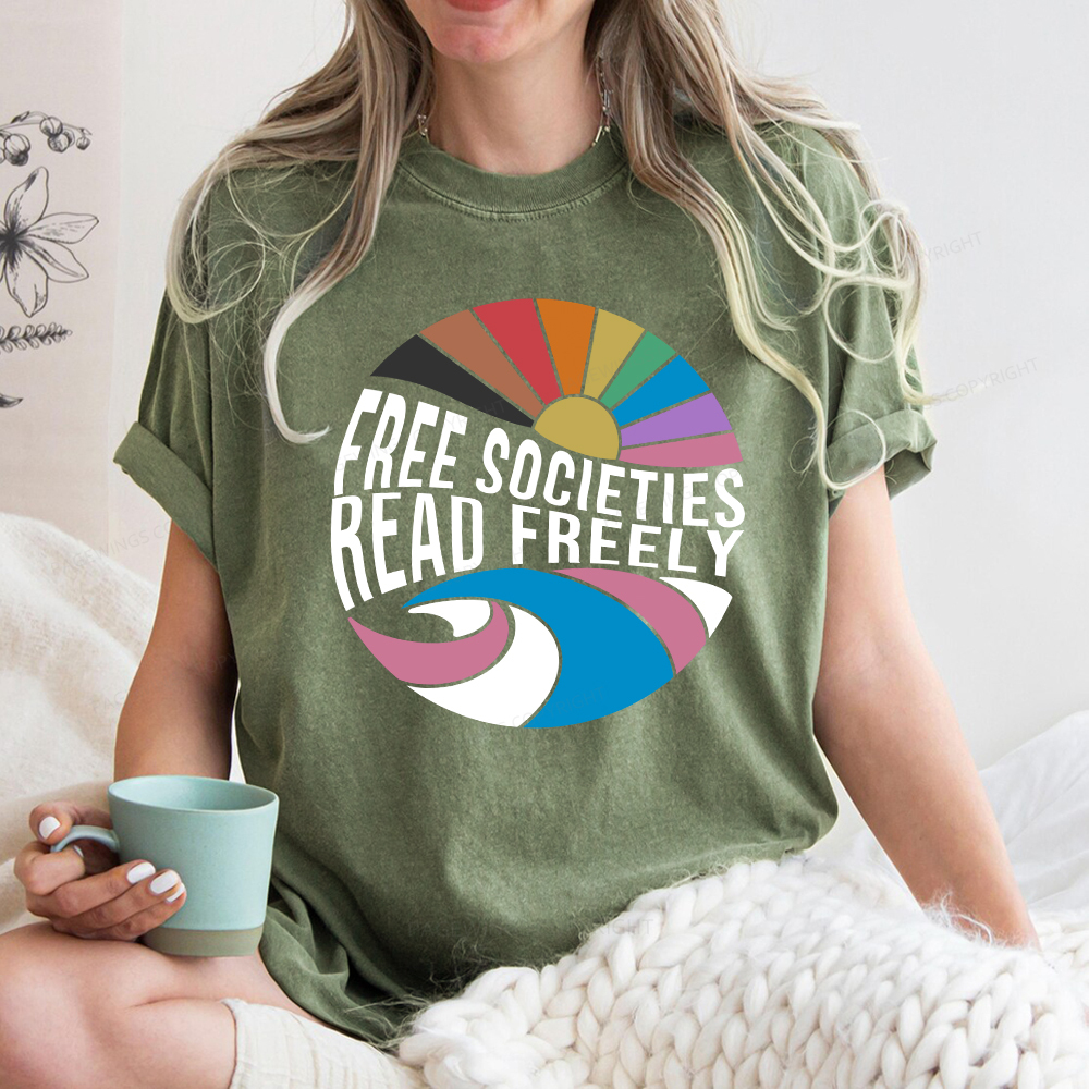 Pagewings read freely Unisex Washed T-shirt