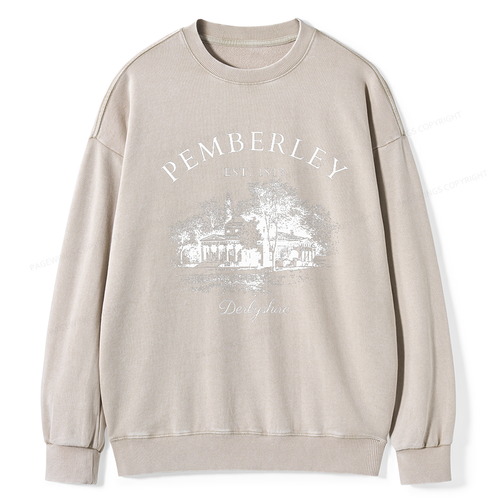 Pagewings Pride and Prejudice Unisex Washed Sweatshirt