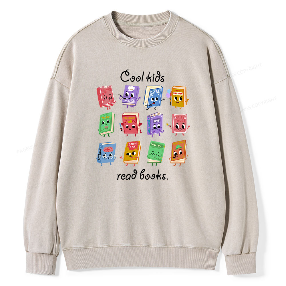 Pagewings School Librarian Shirt, Back To School Shirt Teacher Unisex Washed Sweatshirt