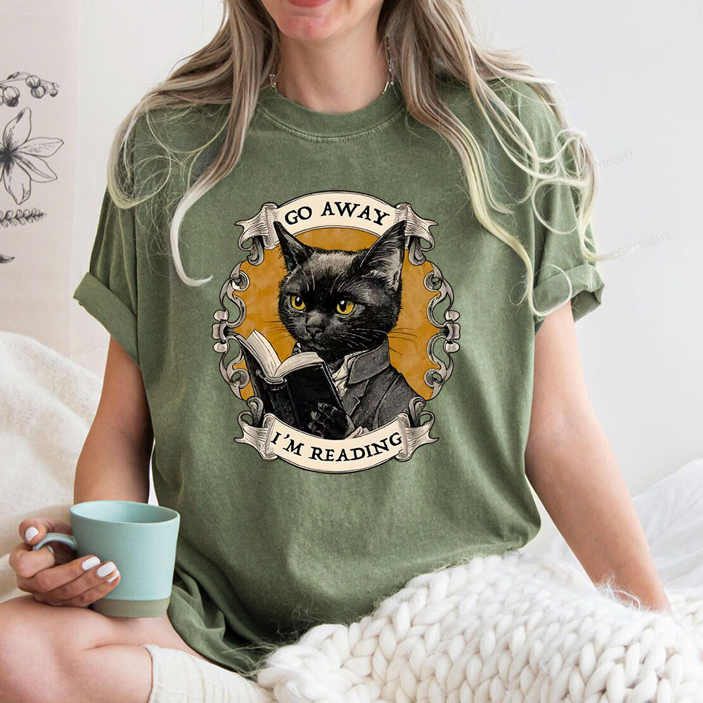 Pagewings Go Away I'm Reading Unisex Washed T-shirt