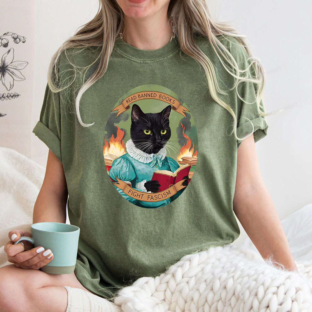 Pagewings Read Banned Books Unisex Washed T-shirt
