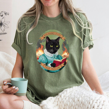 Pagewings Read Banned Books Unisex Washed T-shirt