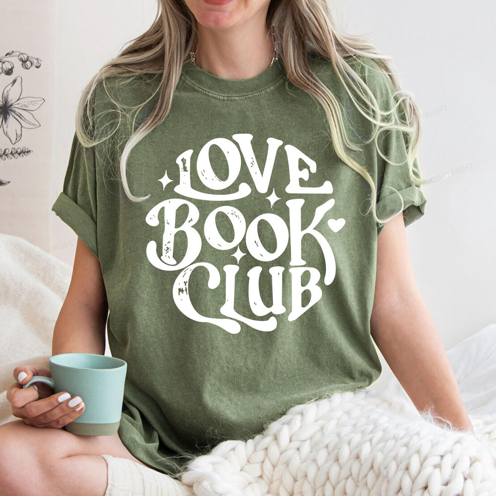 Pagewings Love Book Club Unisex Washed T-shirt