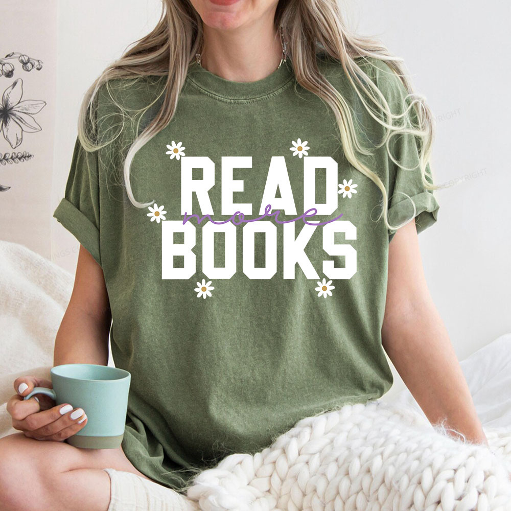 Pagewings Read More Books Unisex Washed T-shirt