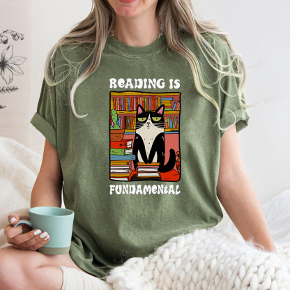 Pagewings Reading is Fundamental Unisex Washed T-shirt