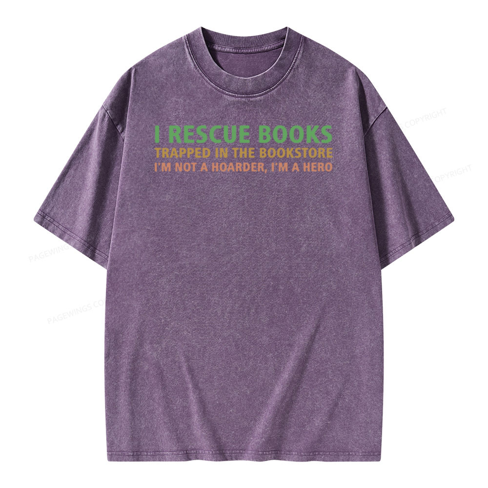 Pagewings Book Lover Shirt, Gift For Bookworms Unisex Washed T-shirt