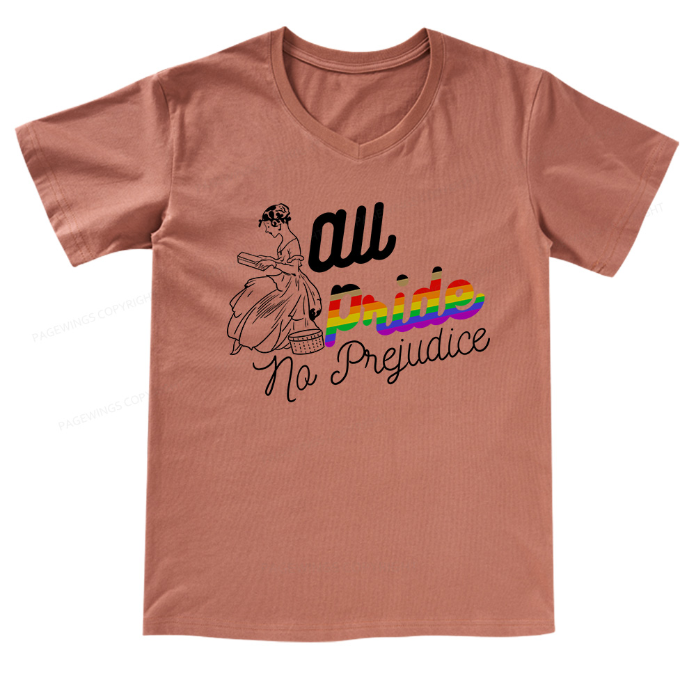 Pagewings All Pride No Prejudice V-neck T-shirt