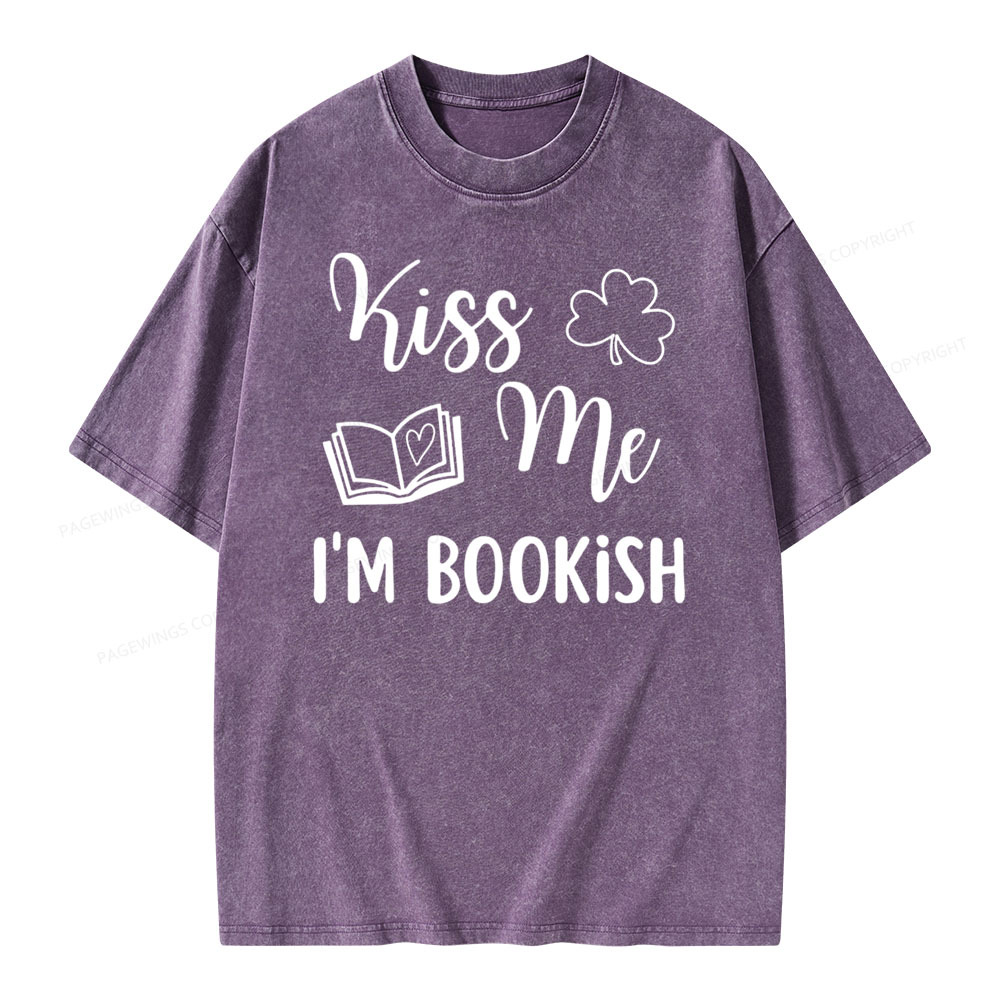 Pagewings Book Funny, Reader Bookworm Librarian Shirt Gift Unisex Washed T-shirt